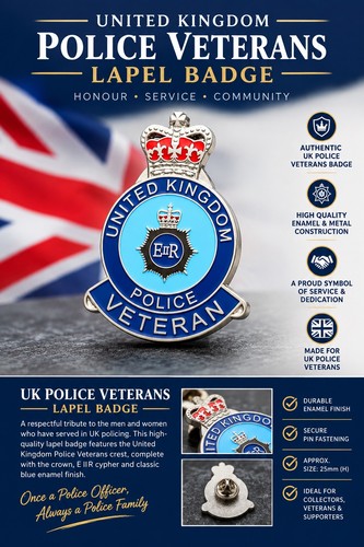 Police veteran enamel - &,