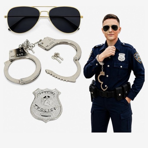 Adult 3pc police set - police,