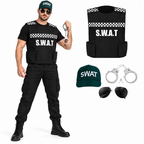 Adult swat police fancy dress - swat,