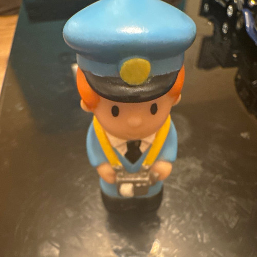 Blue uniform police officer - blue,
