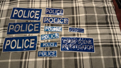 Fancy dress police badges - police,